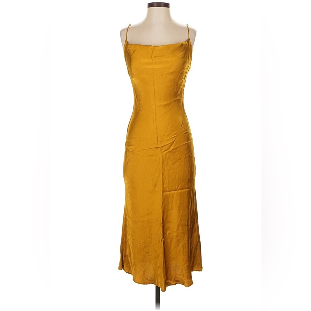 Zara Strapless Gold Dress